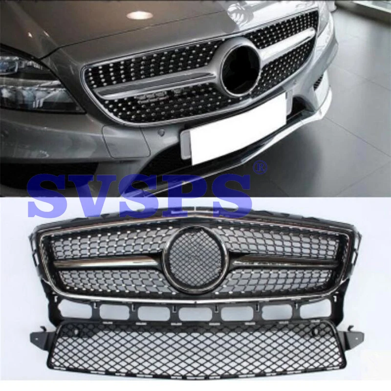 Высококачественная Передняя средняя решетка ABS для Mercedes Benz CLS-Class W218 CLS300 2012-2014 года