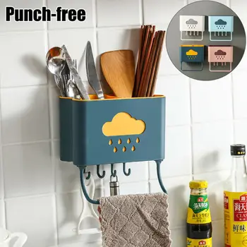 

New Kitchen Holder Spoon Shelf Hanger Cupboard Cutlery Storage Rack Hook Space Saver