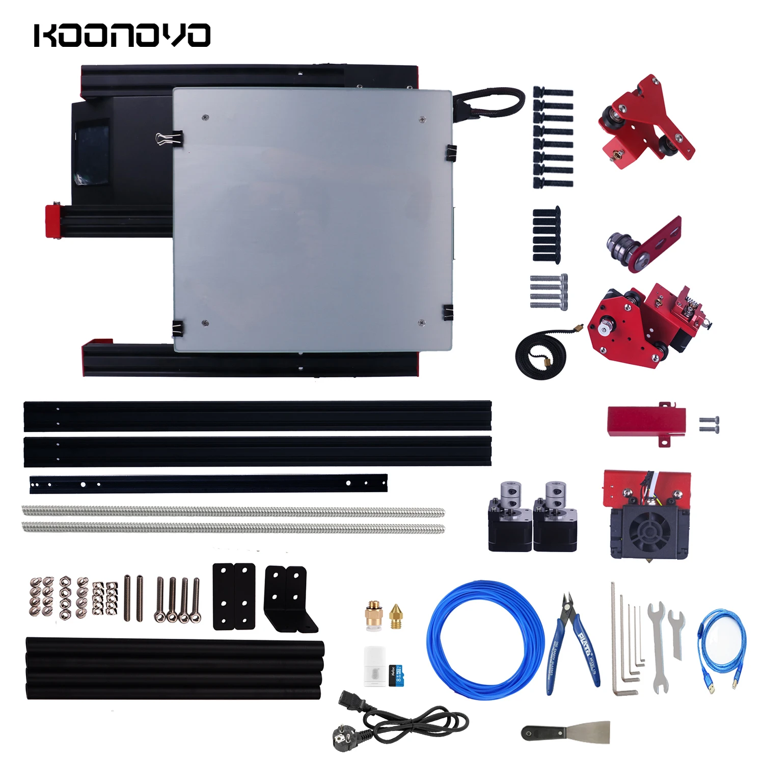 3d принтер DIY Kit Бесшумная печать цельнометаллический экструдер повторная печать нити обнаружения поломки встроенный безопасный источник питания