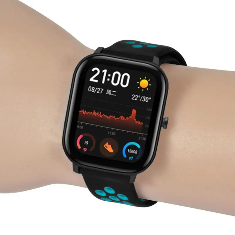 OOTDTYSoft силиконовый ремешок для наручных часов для Xiaomi Huami Amazfit GTS/GTR 42 мм часы