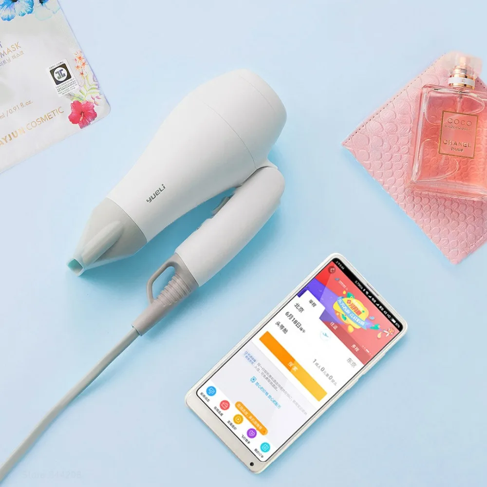 XIAOMI YUELI HD 066 мощный бытовой фен диффузор портативный для волос с отрицательными