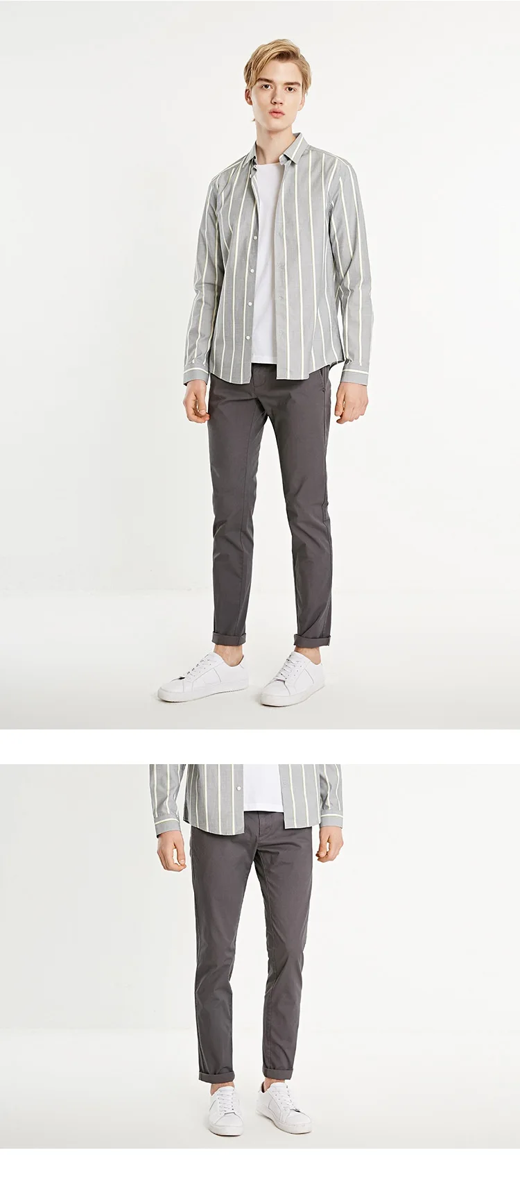 JackJones мужские Умные повседневные однотонные брюки 219114573