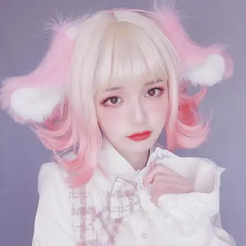 

Emulation Hand Work Lop Ear Rabbit headband Simulation Beast Ear Lolita Anime Girl Plush KC Hairband Headwear Kemonomimi