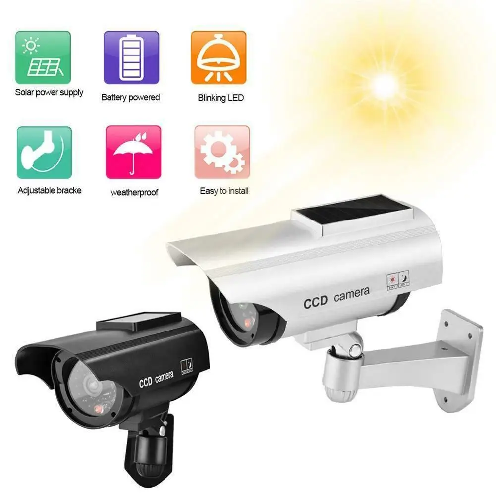 Солнечная энергия поддельная манекен камера Открытый водонепроницаемый эмуляционный манок безопасности CCTV IR wifi красный светодиодный камера видеонаблюдения