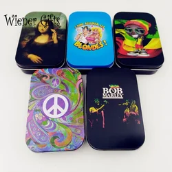 Cigarette Case Box Black Tobacco Storage  humidor rolling paper box Jewelry Candy Coin Key Organizer Tin Flip Gifts Sealed