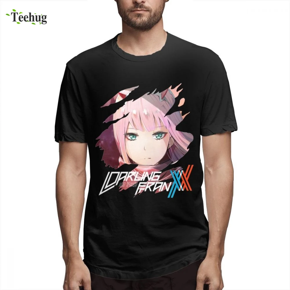 Darling In The Franxx Zero Two с короткими рукавами забавная для мужчин досуг на заказ День рождения Подарочная Футболка для мальчика