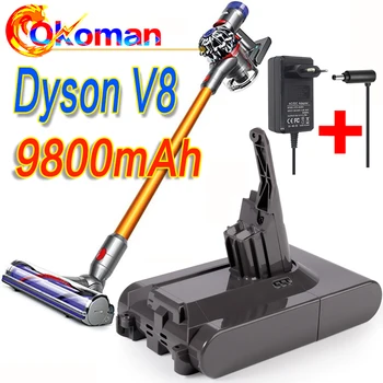

Dyson V8 battery 9800mAh 21.6V Li-ion Battery for dyson dc62 battery DC58 DC59 DC61 DC74 SV09 Vacuum Cleaner Battery + charger