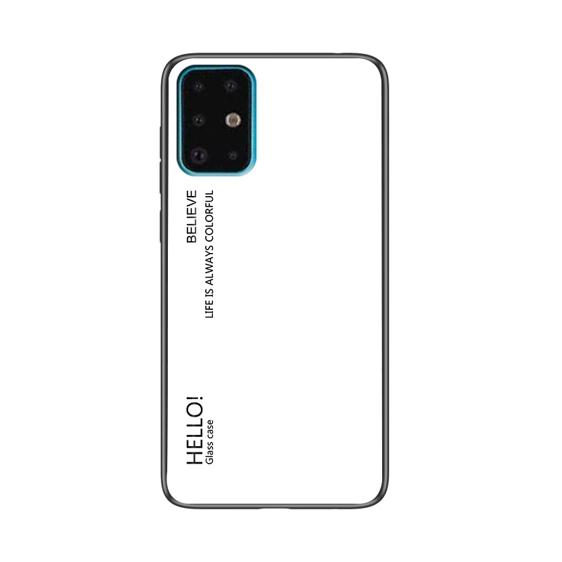 White Alxun для samsung S11 Plus, чехол с цветным градиентом, силиконовая рамка, закаленное стекло, задняя крышка для samsung S11 S11E S11Plus, чехол, Capa - Цвет: White
