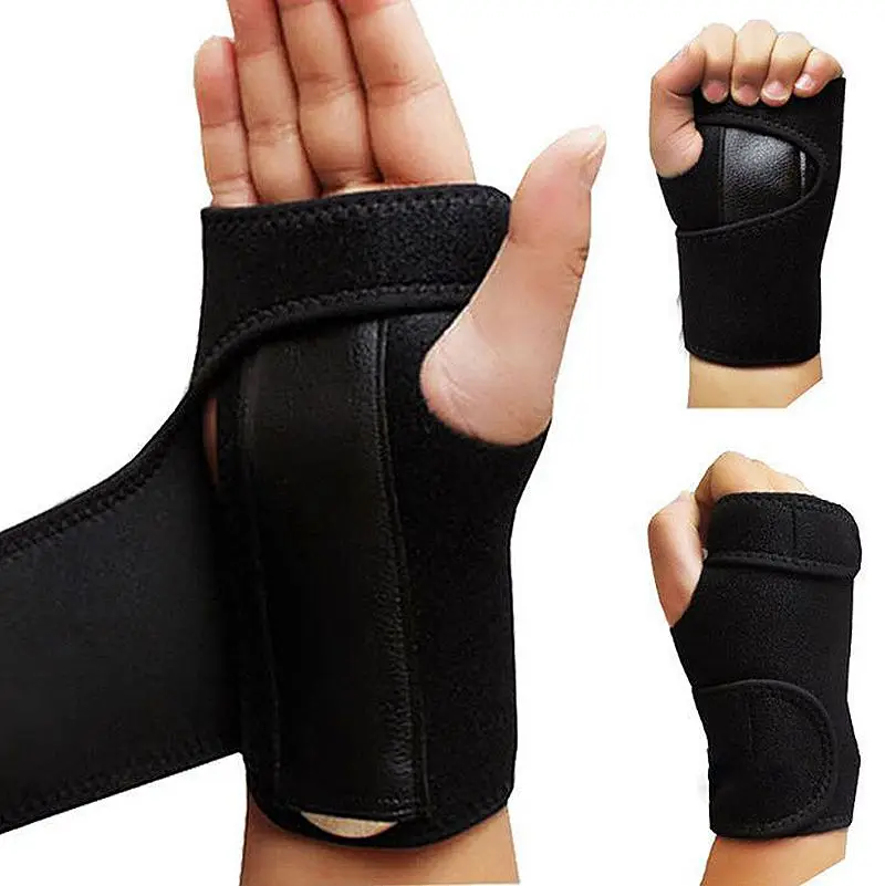 New Bandage Orthopedic Hand Brace Wrist Support Finger Splint Carpal Tunnel Syndrome gray