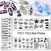 PICT YOU Nail Stamping Plate Geometry Flower Leaf Stamp Template DIY Printing Stainless Steel Stencil Tools Nail Image Plate ► Photo 1/6