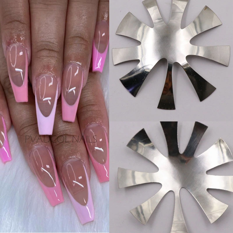 Deep Oval French Nails Cutter Easy Smile Line Almond Shape Tips C Curve Acrylic Nail Art Template Tools Acrylic Powders Liquids Aliexpress