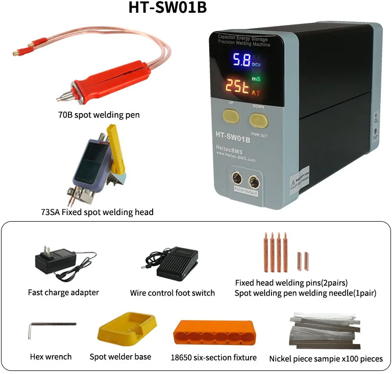 Capacitor Storage Battery Spot Welding Machine 11.6KW 12KW Portable Small Spot Welder  LED Digital Display 0.5mm thickness weld soldering stations Welding Equipment