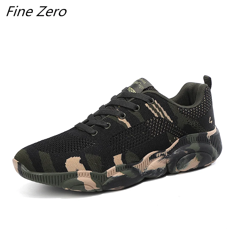 Army Green 1 Новая брендовая мужская обувь для бега в Корейском стиле; крутая Нескользящая легкая амортизационная дышащая Спортивная обувь; Прогулочные кроссовки для бега - Цвет: Army Green 1