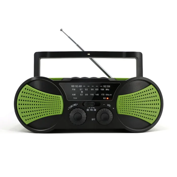 Аварийный Солнечный ручной радио динамик AM FM NOAA с светодиодный фонарик power Bank NC99