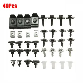 

40Pcs/set Fastener Retainer Clips Bumper Cover Screws For Toyota Useful