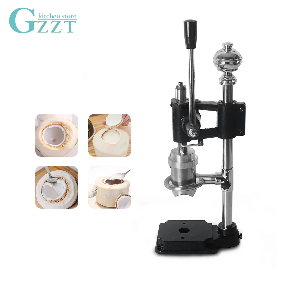 

Coconut Opening Machine IT-CO2 Handle Tender Coconut Opener Stainless Steel+ Casting Base Only Coconut Green Easy to Operate