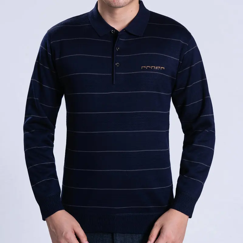 

Men Elegant Woolen Blend Thick Fleece Shirts Dark Blue Green Cross Stripe Turn Down Collar Long Sleeve Wool Cashmere Blouse Male