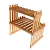 Mini Desktop Nan Bamboo Indoor Office Window Sill Multi-layer Shelf Decoration Balcony Potted Plant Stand 4