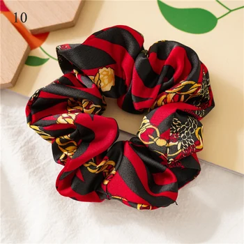 

2019 Hairbands Snake / Leopard Printed Ponytail Holders Floral Hair Scrunchie Elastic Hair Bands Snake Printing Women Accesorios