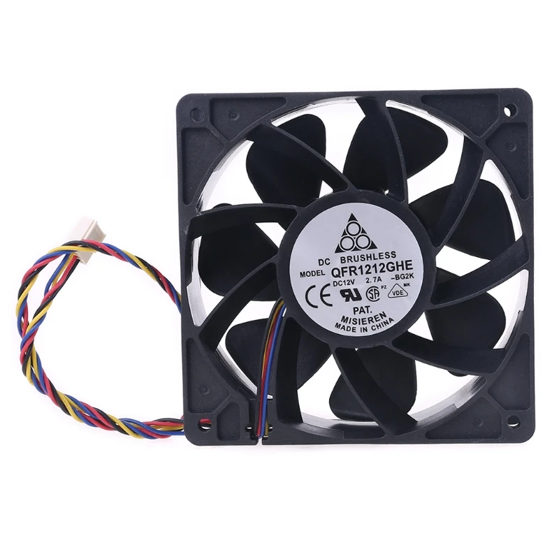 QFR1212GHE QFR1212GHE-PWM 4P 12V 2.7A 12038 охлаждающий вентилятор для сервера майнинга биткоинов |