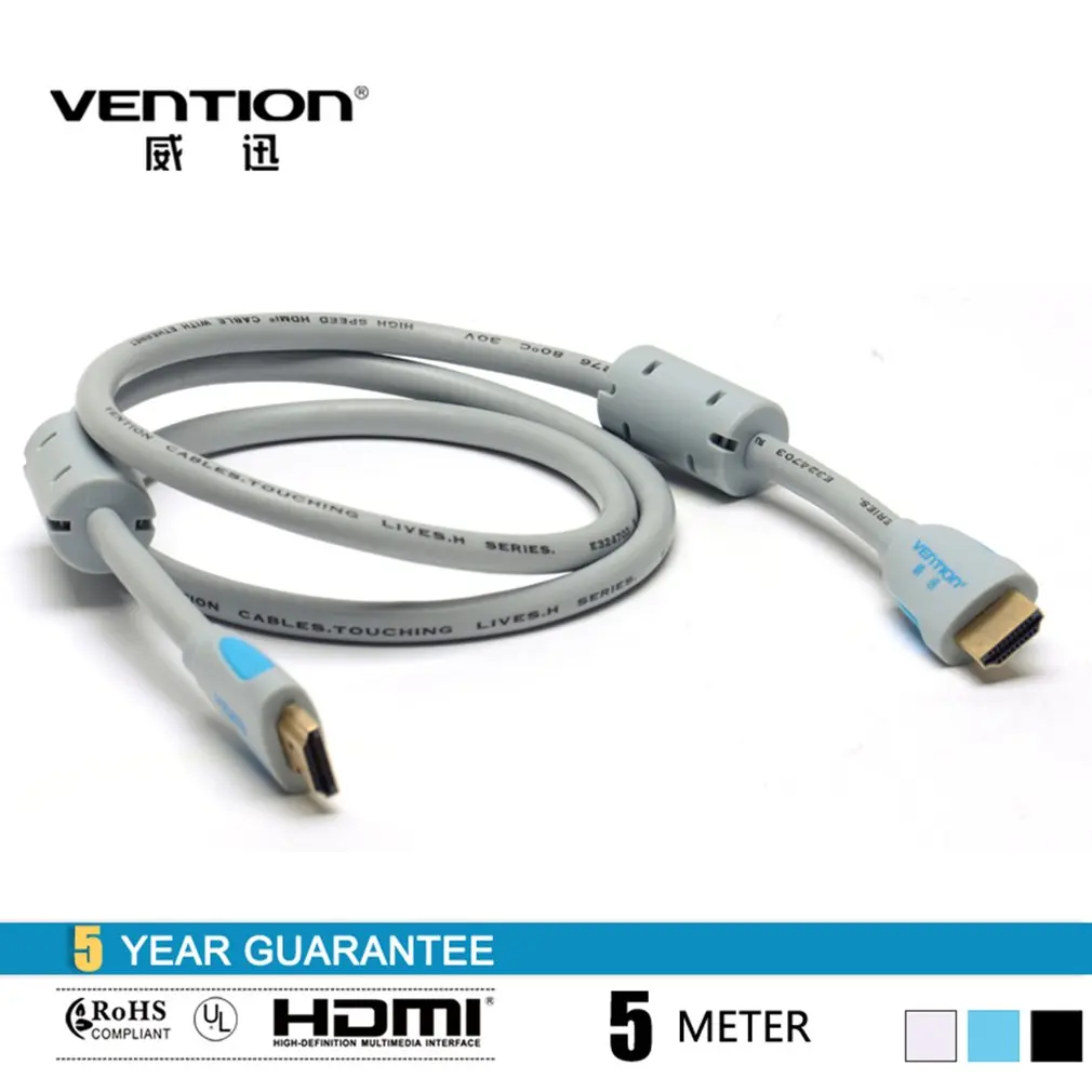 Vention HDMI кабели двойное магнитное кольцо стандарт папа-папа 2,0 4K 1080P Ethernet для ПК Blu-Ray DVD tv