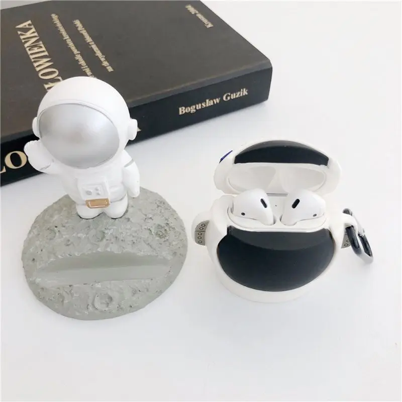 Силиконовый защитный чехол Крышка корпуса с карабином для Airpods 1/2