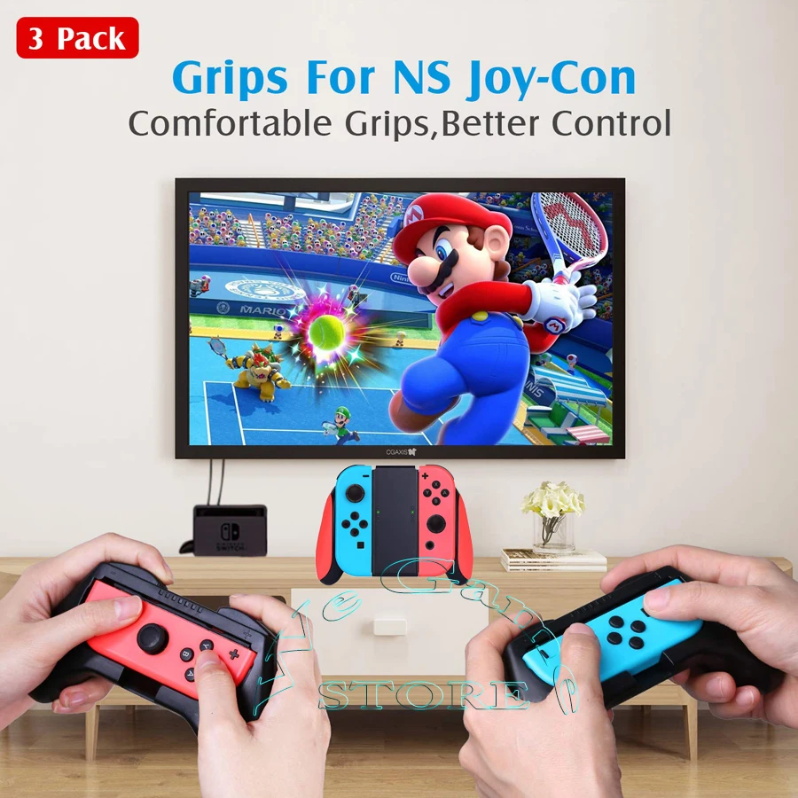 3 в 1 держатель контроллера Nintendo Switch Joycon с удобной ручкой Nintendoswitch подставка для