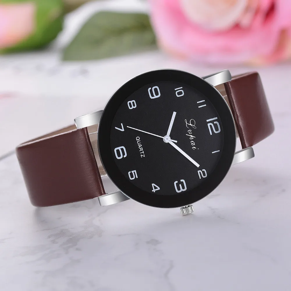 Lvpai-reloj de cuarzo con pulsera de cuero para mujer, cronógrafo analógico informal, de negocios, a la moda, nuevo