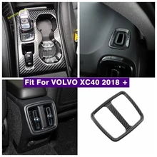 

Car Accessories Gear Box Panel / Dashboard Air / Rear AC Outlet Vent Cover Trim Carbon Fiber Look For Volvo XC40 2019 2020 2021