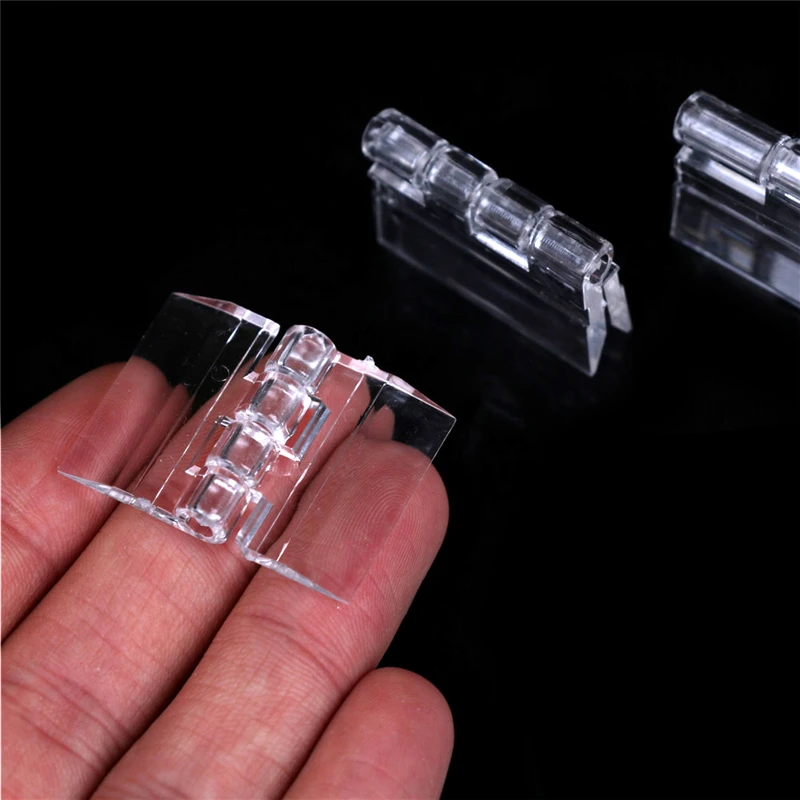 10Pcs/Lot Plastic Folding Hinges Transparent Hinge Durable Clear Acrylic Hinge Tools cabinet door hinges,furniture hinge,cabinet hinges,stainless steel door hinges,wooden box hinge,brass hinges,bronze butterfly hinges