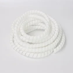 Winding Tube Cable Organizer and Protection Sleeve, Spiral Wrap Protector - 20mm X 1Meter (White)