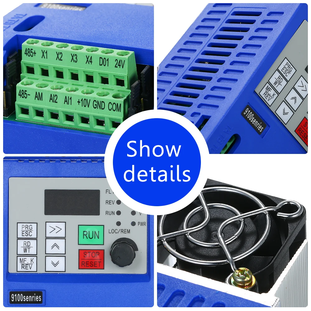 380v 1.5kw Frequency Voltage Converter Drive AC Frequency Inverter For CNC motor in VxF Vector control Drive Speed Controller