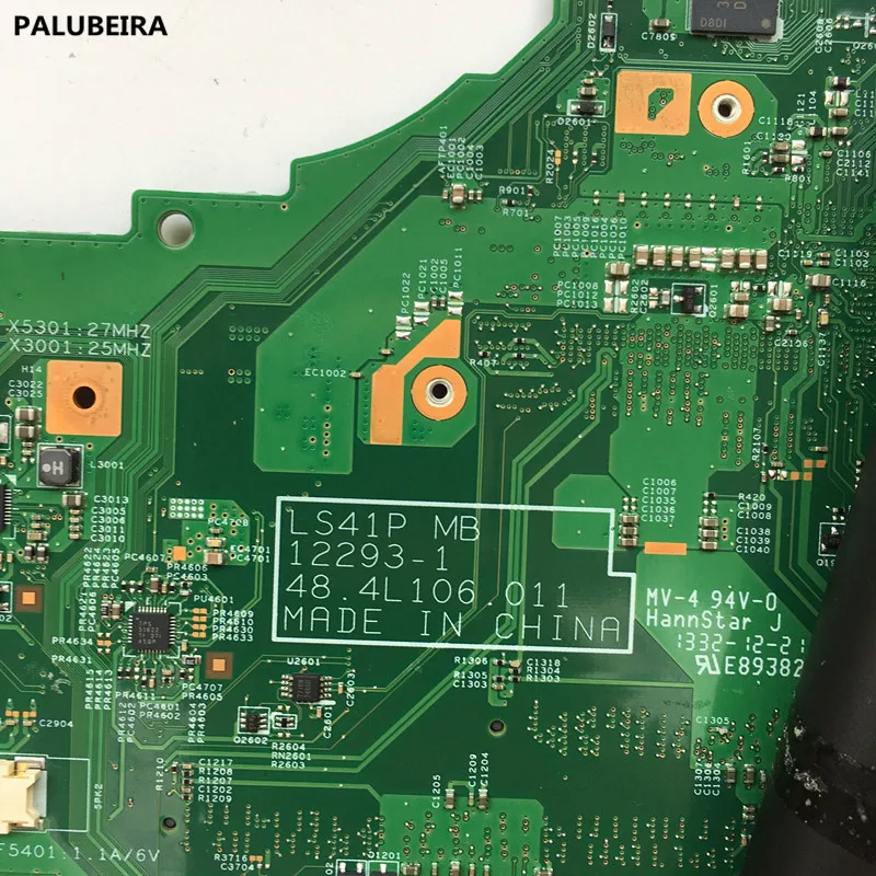 PALUBEIRA для LENVOV IdeaPad LS41P S410P 48.4L106.011 процессор I5 с материнской платой ноутбука Материнская плата протестирована