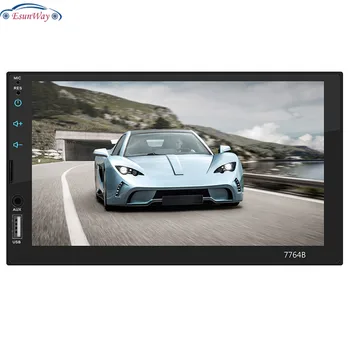 

7764B Auto Radio 7 "Touch Screen Auto audio MP3 MP4 MP5 Player AUX USB Autoradio Bluetooth Player Reverse bild fernbedienung