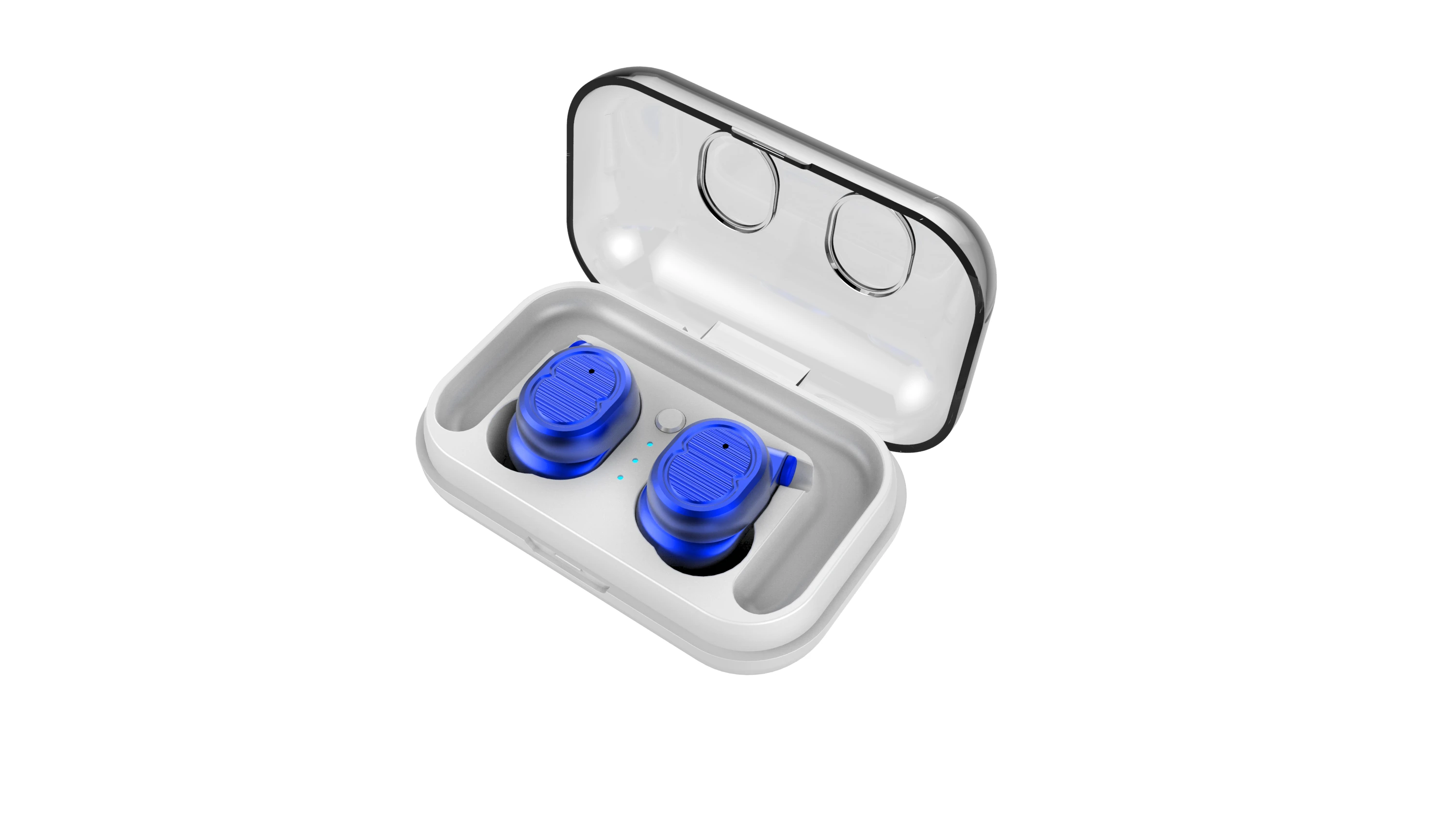 Синий Smart Touch TWS Bluetooth наушники туры беспроводной стерео с спортивным крючком Быстрая - Цвет: Синий