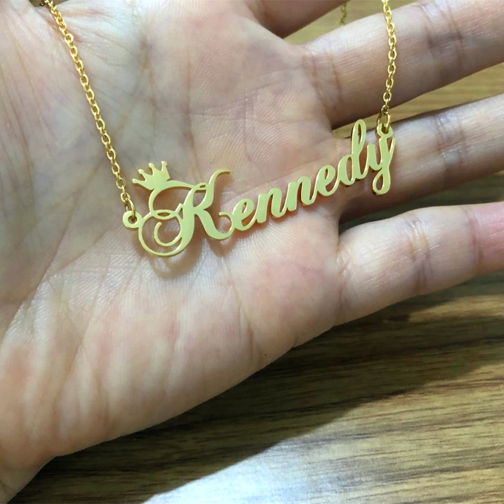 Personalized Iced Name Necklace Stainless Steel Charm Custom Name Jewelry Any Name 11 Font Style To Choose For Girls Kids| | - AliExpress