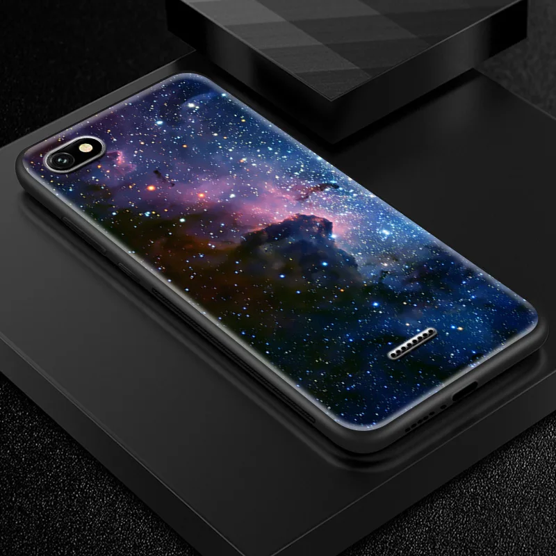 Чехол из закаленного стекла для Xiaomi A1 A2 Lite 5X 6X чехол для Redmi 4X 5Plus 5A 6A 7 Go S2 Y3 Note 6 7 премьер-профессионал печать Темный Funda - Цвет: W104