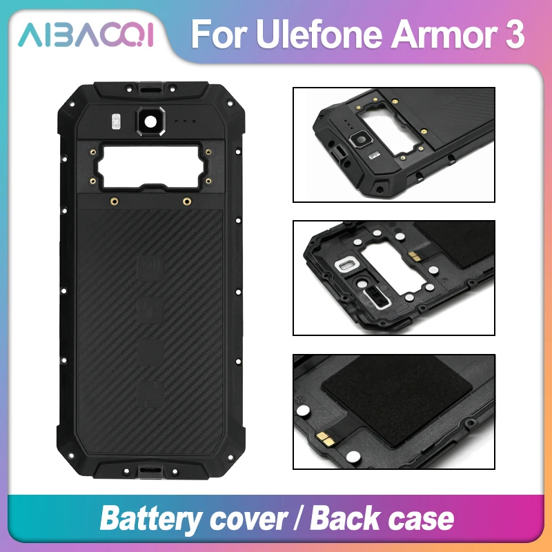 Оригинальный чехол накладка Ulefone Броня 3T Батарея Защитный задняя крышка + Камера