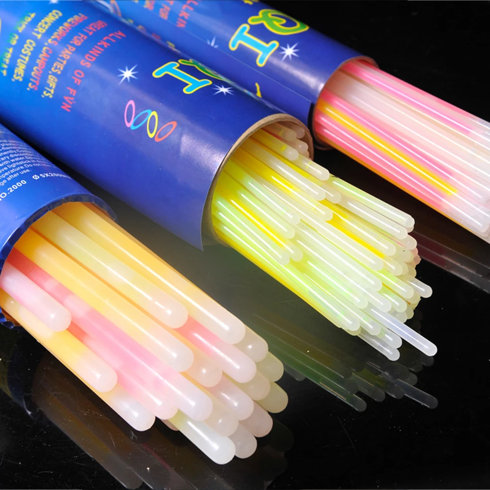 50 шт красочные светящийся яркий палочки Glowsticks DIY браслет ожерелье вечерние реквизит браслет Аксессуар Подарок для ребенка