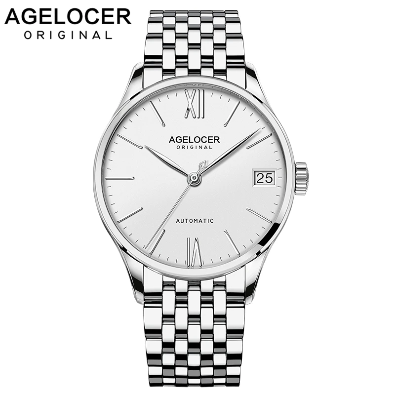 AGELOCER, мужские часы, автоматические, самовзводные, деловые часы, для ролевых, с датой, топ, Роскошные, швейцарский бренд, наручные часы, часы, Relogio Masculino