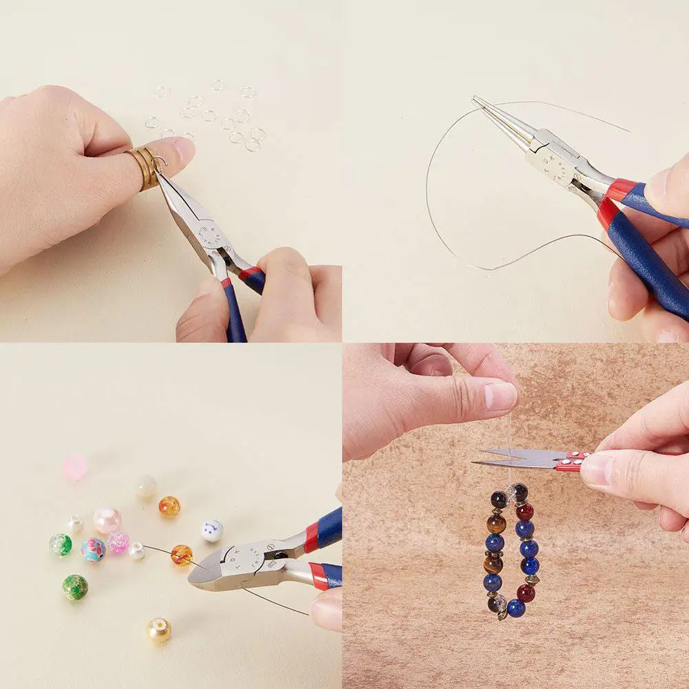 11 в 1 DIY плоскогубцы комплект ювелирных изделий инструменты для изготовления медных колец Инструмент с сумкой на молнии