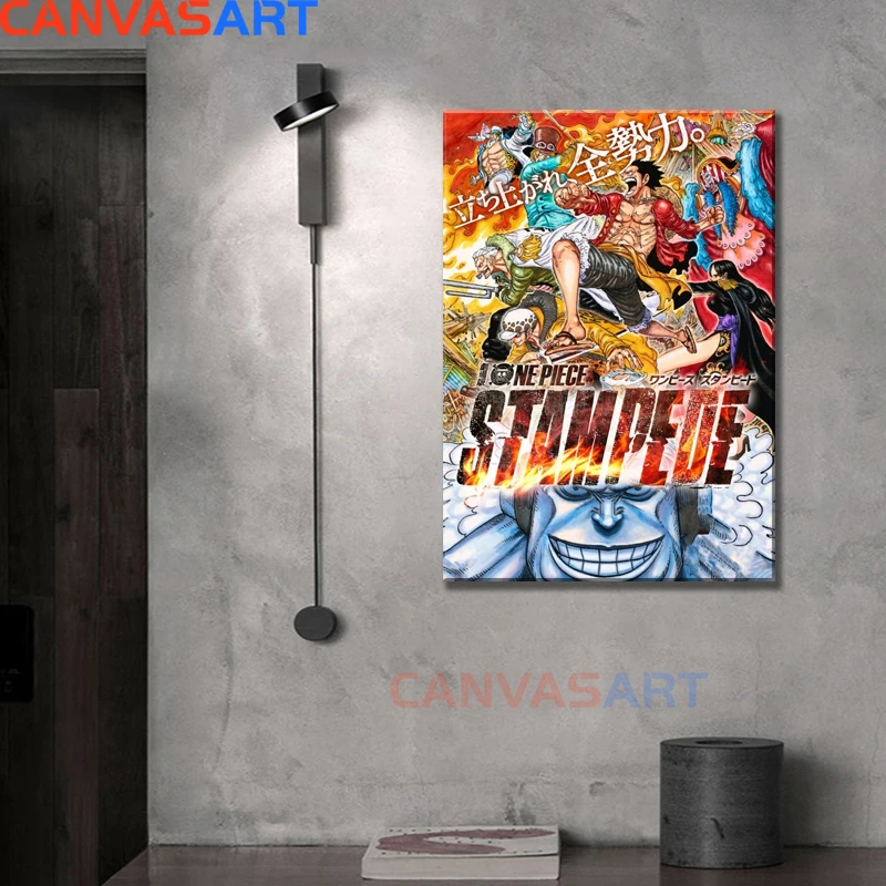 

Canvas Art One Piece ONE PIECE STAMPEDE Poster Wall Pictures for Living Room Canvas Painting Nordic Style Wall Art Canvas Framed