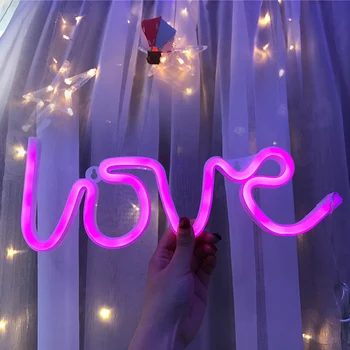 

Custom Creative LOVE Wedding Decoration Pastry Display Home Decor Flex Led Neon Sign Light For House Rooms Bedroom Car