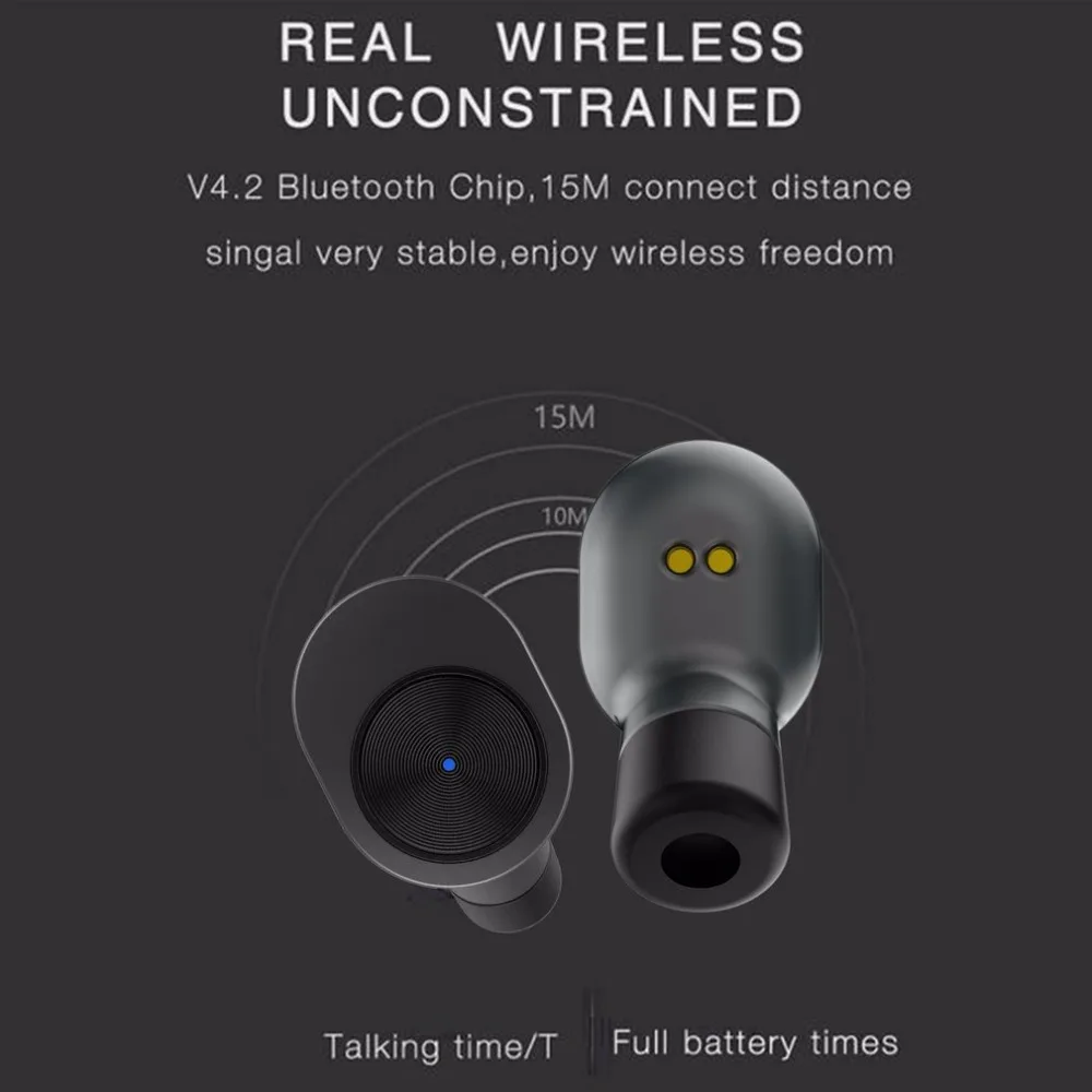 QP-W10 Bluetooth V4.2 Близнецы настоящие беспроводные наушники-вкладыши с одним ключом управления наушники с магнитным зарядным устройством