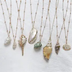 2019 Бохо ожерелье из ракушек пляж ракушек подвеска с Каури ожерелье для женщин женские летние богемные ювелирные изделия