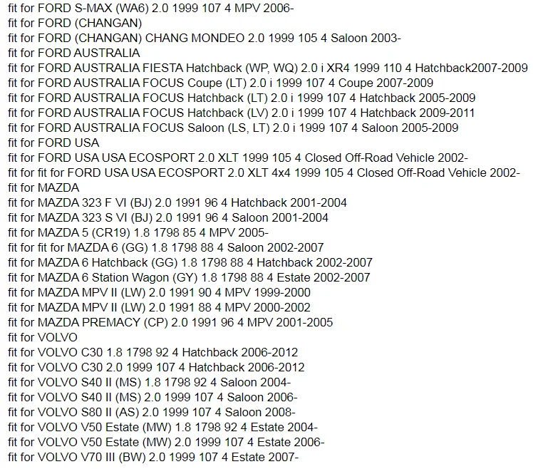 WAWEIMI 8 шт. OE 0280156154 топливный инжектор клапан для Ford для Mazda хорошее качество автомобильные аксессуары