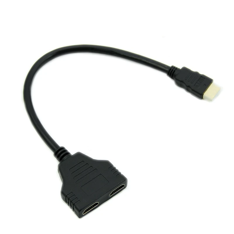Черный HDMI Мужской 2 HDMI Женский 1 в 2 Выход сплиттер кабель адаптер конвертер