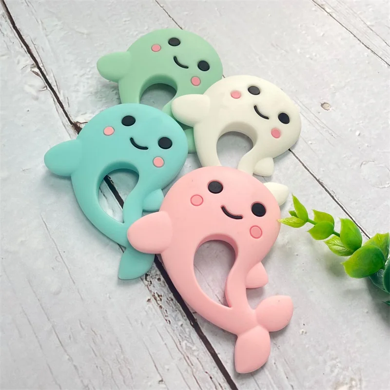 1pcs Silicone Teether Cartoon Animal BPA Free Rodent Teeth Necklace Food Grade Baby Chew Toy 6