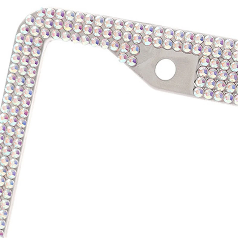 Bling AB горный хрусталь кристалл США Стандартный номерной знак рамки нержавеющая сталь металлическая рамка бант 2 отверстия держатель номерного знака