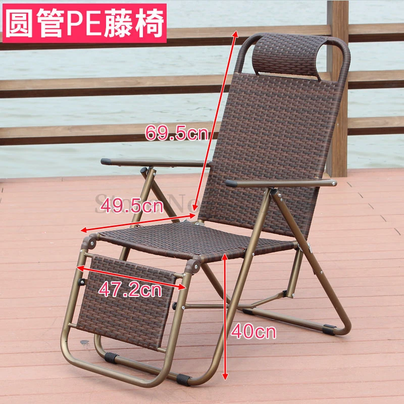 Кресло для отдыха складной обеденный перерыв летом прохладно балкон домашнего отдыха Nap кресло для отдыха офисные Спинка Складной стул из бамбука - Цвет: chair 3